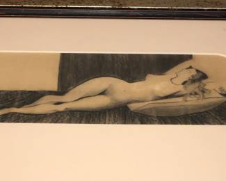 Antique nude drawing 