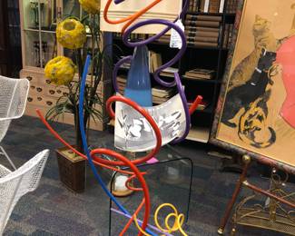 John Clague (1928-2004), steel sculpture “Calligraphic Dance” 1999 from the Artist’s Estate. 
John Clague is a Cleveland artist who taught at Oberlin College and the Cleveland Institute of Art. 