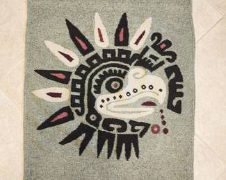 Vintage wool prayer rug or wall hanging