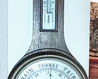 1800's "Aneroid" Oak Barometer
