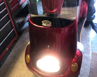 REAR  CLOSE UP VIEW OF THIS ELECTRIC E-WHEELS EW-52 4 WHEEL SCOOTER WORKS VERY WELL WITH NEWER BATTERIES