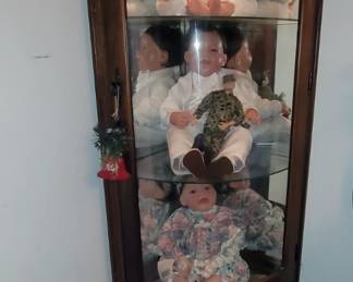 Collectible Dolls, Curio Cabinet