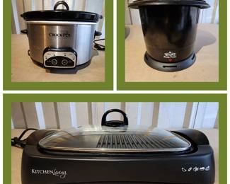 Kitchen Living Griddle Crock Pot  Rival Deep Fryer