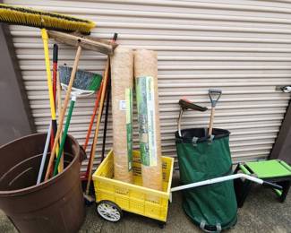 Gardening Cart, Leaf Bag, Weed Eater , Seed Blankets .Etc