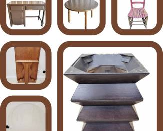 Craft Table Desk  Kids Vintage Rocking Chair  Asian Entry Table With Glass Top