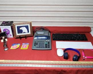 Casio Calculator Mouse  Keyboard  Money Jar Etc.