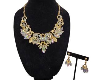Statement Bib Necklace Earring Set
