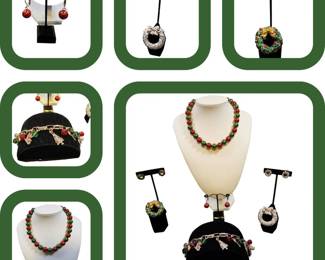 Christmas Jewelry Brooches Matching Earrings Can Be Pendants Bracelet