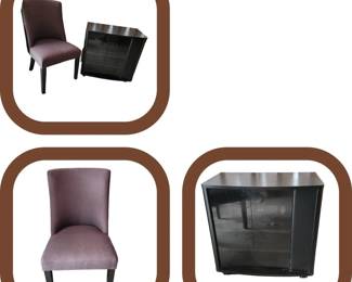 Media Center TV Printer Stand Brown Cozy Chair