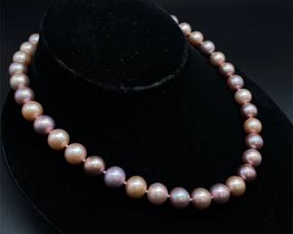 GRADE AAA Top Quality 9-11mm Fancy Edison Pearl Single Strand Necklace w/ 14k & 18k Gold