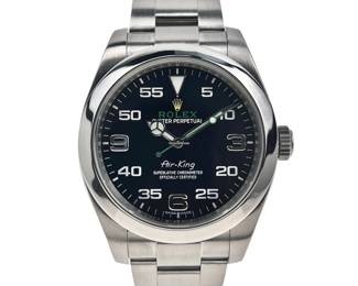 Rolex Air King 116900 - Black Dial, Very Good Condition, Complete Set with Box and Papers - Timeless Elegance in Every Second