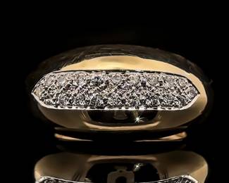 Gold Cluster Dome Ring in 14k Gold