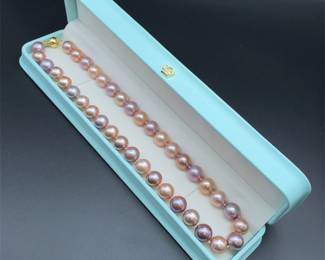 GRADE AAA Top Quality 9-11mm Fancy Edison Pearl Single Strand Necklace w/ 14k & 18k Gold