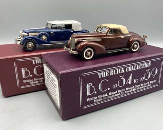 Brooklin DieCast 1 43 Cars 1934 Buick Phaeton Model 98C  1937 Special Convertible Coupe M 46C