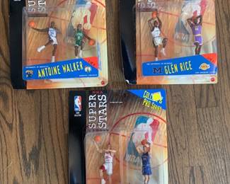 NBA Super Stars Figures Glen Rice, Keith Van Horn, and Antoine Walker