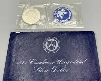 1971 Eisenhower Uncirculated Silver Dollar
