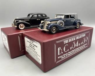 Brooklin DieCast 1 43 1939 Buick Century 4Door Sedan M61 and 1934 Buick Phaeton Model 98C