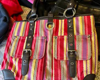 Frank Sarto Multicolored/Striped Purse