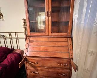 Chippendale Style Secretary Desk with Book Case