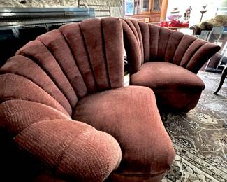  Pair of Leopard Fan Back Chairs