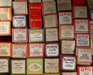 Assortment of Word Piano Rolls - QRS, Wo-He-Lo, Aeolian, Playrite, Melodee