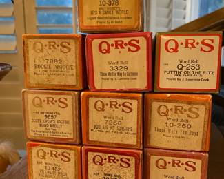 Assortment of QRS Word Piano Rolls 