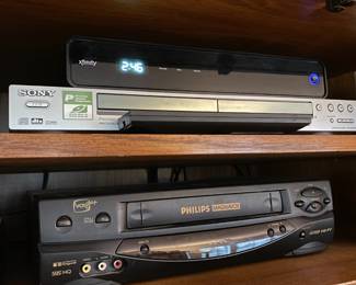 Sony DVD Player - DVP-NS725, Philips Magnavox VCR Plus 