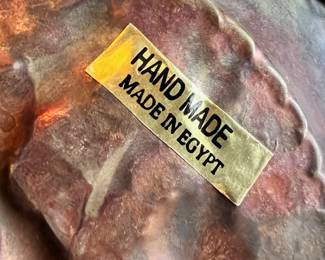 Hand Made Egyptian Pharaoh Brass & Copper Plate