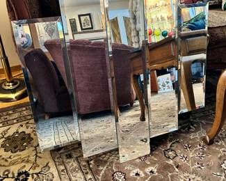 Mid Century 5 Panel Mirror