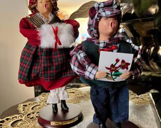 Two 1997 Mervyns Caroler Figurines - Mrs. Nottingham, Joseph Nottingham