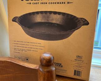 John Wayne Cast Iron Cookware Pie Plate 
