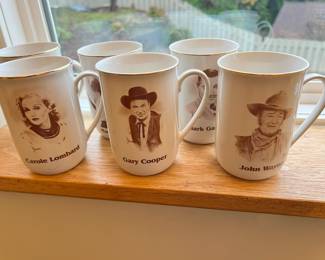 Set of 6 Hollywood Hall of Fame Mugs