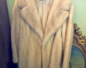 Borgersens White/Honey Mink Fur Coat