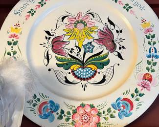 Norwegian Folk Art Rosemailing Daily Bread Tray
