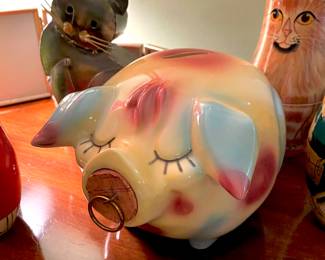 Hull Pottery Corky Pig Piggy Bank