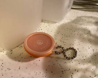 Orange Tupperware Bowl Keychain
