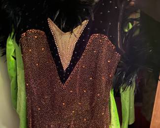 Brown and Black Rhinestone Dancing Outfit/Leotard