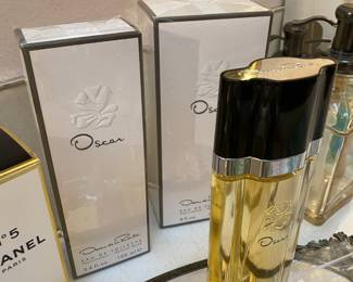 Chanel Paris No.5 Body Lotion, Oscan de la Renta Body Spray, Oscar Esprit D'Oscar Perfume, PMD Clean
Facial Toning Device