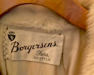 Borgersens White/Honey Mink Fur Coat