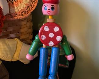 Clown Jumping Jack Pull Toy