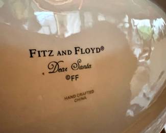 Fitz and Floyd "Dear Santa" Oval Decorative Plate