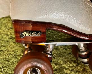 White/Brown Harlick Women's Figure Roller Skates