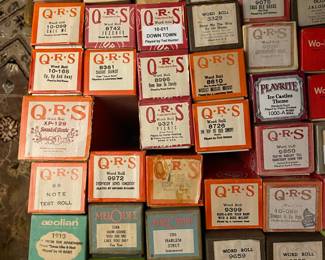 Assortment of Word Piano Rolls - QRS, Wo-He-Lo, Aeolian, Playrite, Melodee