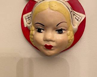 Norwegian Woman's Head Wall Plaque