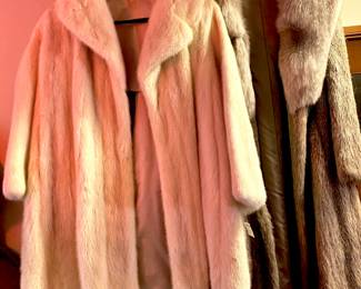 Mid Length White Mink Coat, The Bon Marche Full Length Fur Coat