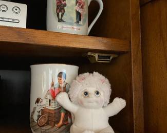 1998 Dreamsicles Angel Hugs Plush Stuffed Doll, Norman Rockwell The First Day Of School Mug, Norman Rockwell A Dollhouse For Sis Mug