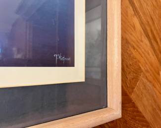 Killer Whale Family with Seattle Back Drop Print by T. Wistrom