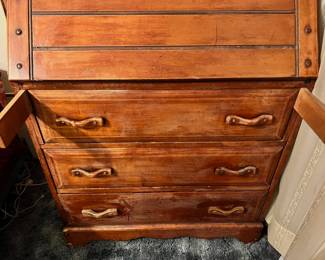 Chippendale Style Secretary Desk with Book Case