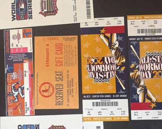 Six Tickets Stubs From The Personal Collection Of Lou Brock