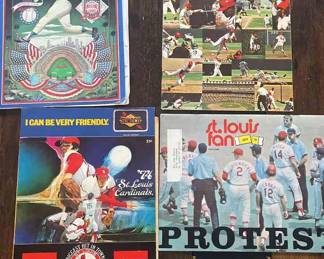 Four Game Programs And Magazines Directly From The Personal Collection Of Lou Brock